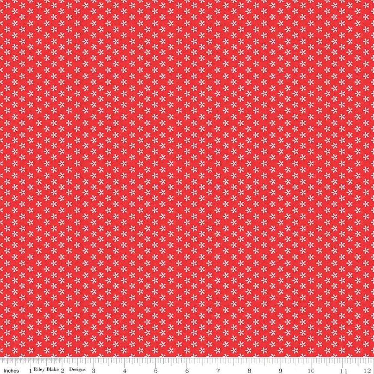 Fabric Riley Blake Red Daisy Bee Basics by the Quarter Yard C6403-RED